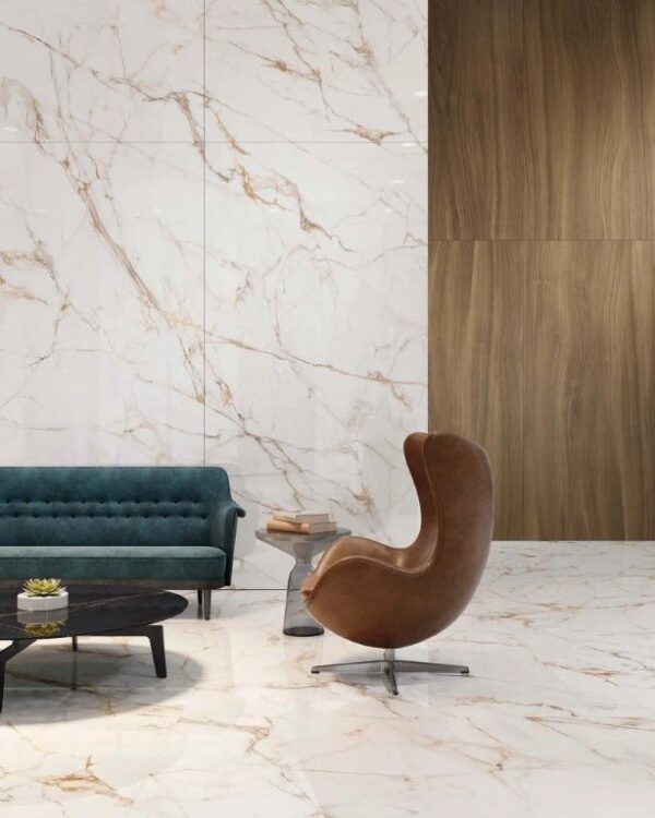 Lâmina Sinterizada XTONE Calacatta Gold placa 3,20 x 1,60 - Image 2